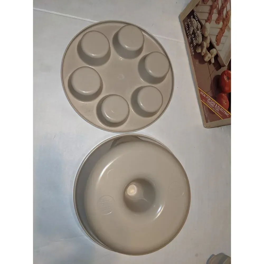 Anchor Hocking Microware 4 Piece Set NIB 192-01 Muffin Pan Baking Ring Roasting